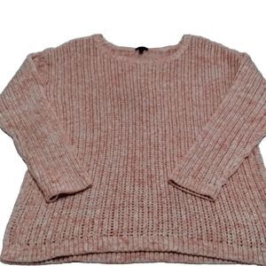 Talbots  Sweater Open Knit Pullover Cottagecore Peach Women's XL
